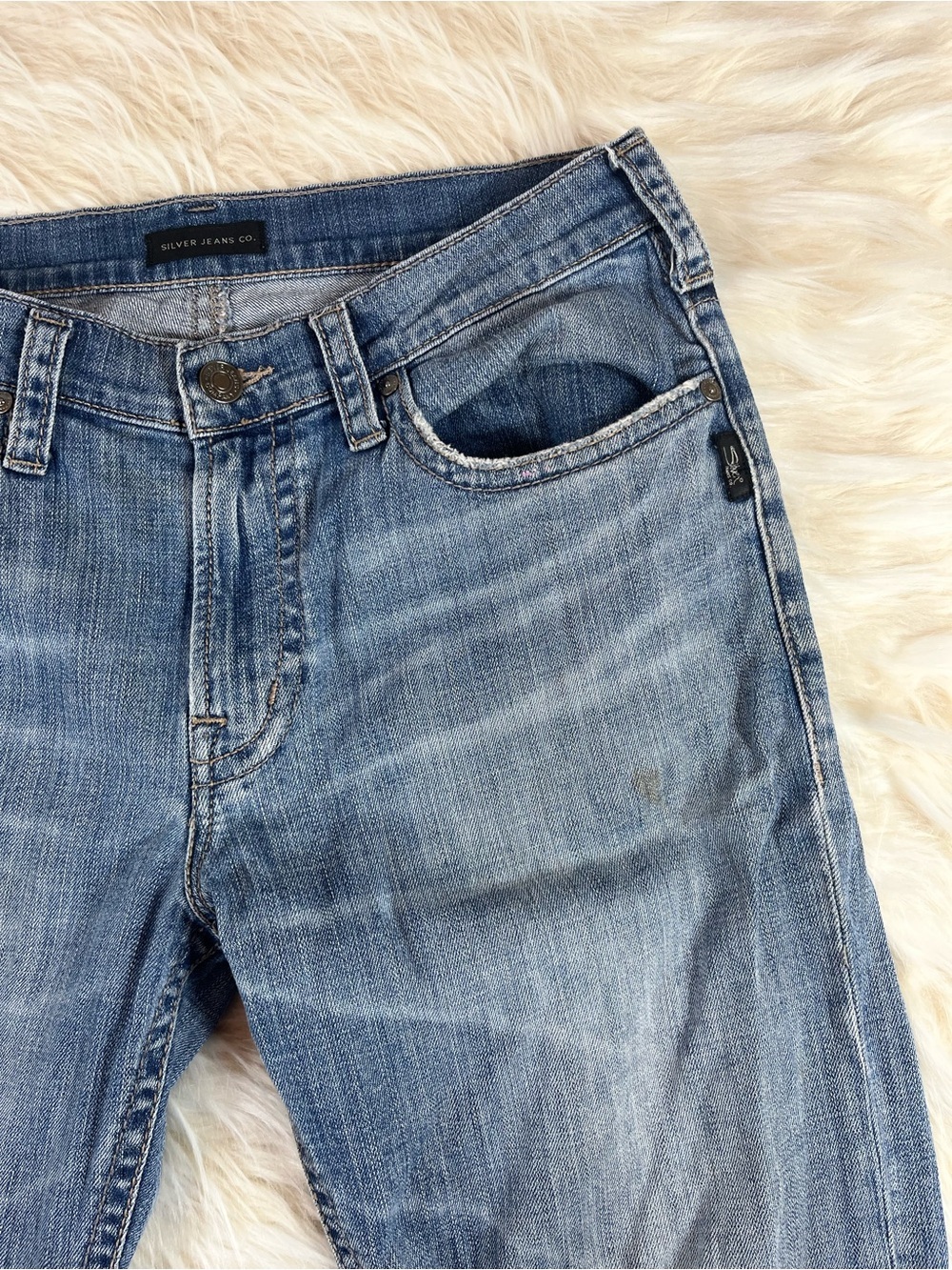 Silver Grayson Jeans Women's 34x34 Straight Leg Light Wash - Picture 2 of 5